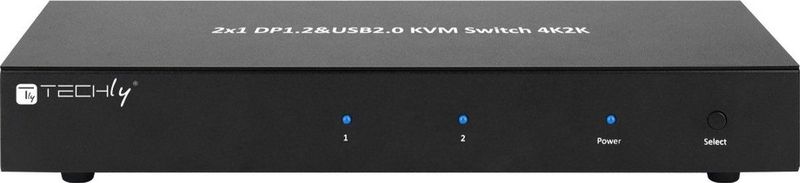 Techly IDATA DP-KVM2 KVM-switch Zwart