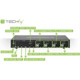 Techly IDATA DP-KVM4 KVM-switch Rack-montage Zwart