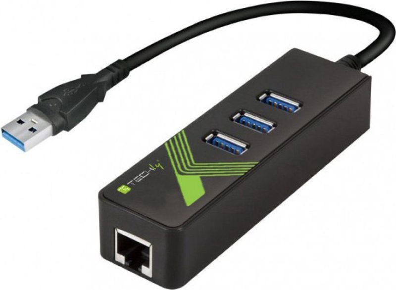 TECHly USB 3.0 Converter - 1x RJ45 - Zwart