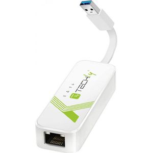 Techly - IDATA USB-ETGIGA-3A - Ethernetadapter - Wit - USB - RJ45/LAN