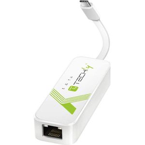 Techly - IADAP USB31-ETGIGA3 - Netwerkkaart - Wit - USB Type-C - 5000 Mbit/s