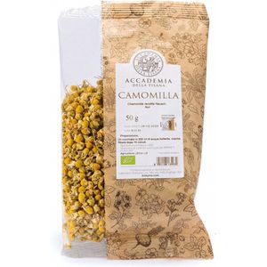 Biologische kamille - Bio kamillethee - Accademia della tisana - Bio kamillebloesem 50 g Chamomilla recutita Rausch. Kamille thee