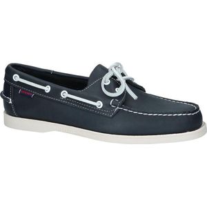 Sebago, Portland lederen bootschoenen Blauw, Heren, Maat:42 EU