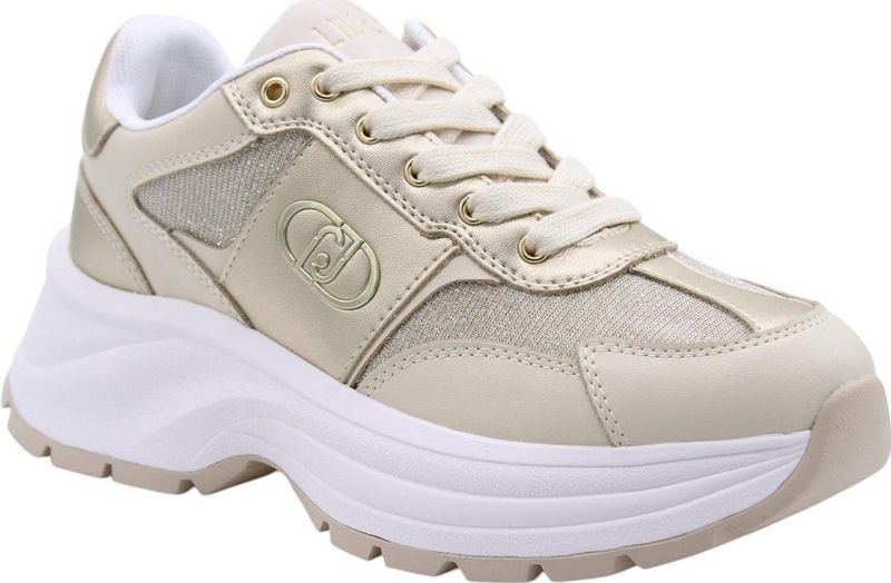 LIU.JO Chunky Sportschoenen - Metallic Goud - Synthetisch - Casual Stijl