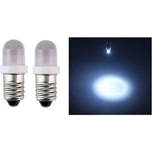 2 x LED-lampen E10 wit 12 V 8000 K hoge helderheid lamp schroef auto