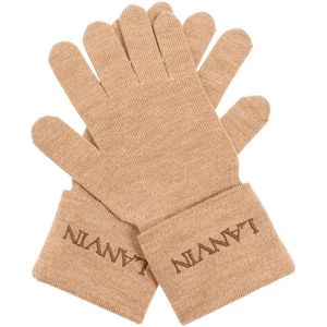 Lanvin, Wollen handschoenen Beige, Dames, Maat:ONE Size