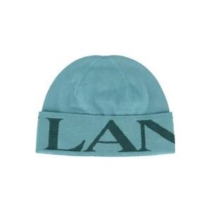 Lanvin Geribbelde Wollen Hoed , Green , unisex , Maat: ONE Size