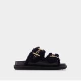 Slides - Zwart - Fussbett - Casual Schoenen