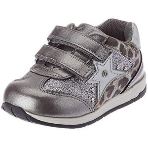 Chicco Scarpa Grilly, gymschoenen voor jongens en meisjes, staal, luipaard, 19 EU, grijs.