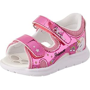 Chicco, Gasty Sandaal, Verstelbare sandalen met dubbele klittenbandsluiting Meisjes, Roos, 21