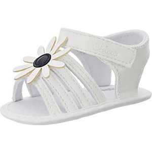 Chicco, Nilla Sandaal Voor Babymeisjes, Verstelbare sandalen met klittenband Meisje 0-24, Wit, 15