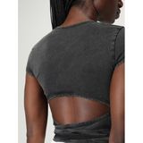 Diesel - T-Bunny-Tail-R1 - Crop Top - Grijs - Katoen