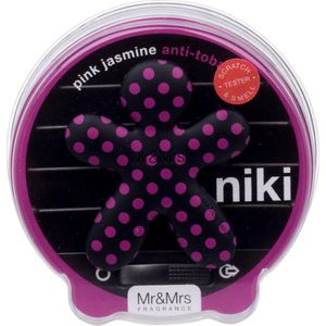 Mr&Mrs Fragrance Niki Luchtverfrisser - Voor Auto - Incl. Refill Pink Jasmine