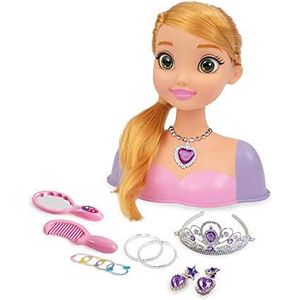 Grandi Giochi - Princess Styling Head Rapunzel, Kappershoofd met accessoires, GG02997