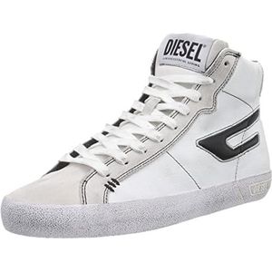 Diesel Leroji herensneakers, meerkleurig wit zwart hoog, 44 EU