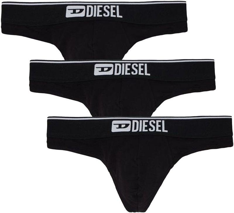 Diesel - Herenstrings - Zwart - 3-pack