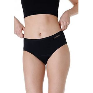 LOVABLE Midi Dry Slip, absorberend, wasbaar, voor dames, Zwart, 3XL