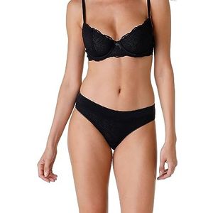 LOVABLE Prachtige kanten slip voor dames, Zwart, S