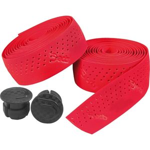 Deda Cork Geperforeerd EVA Rubber Stuurlint - Rood