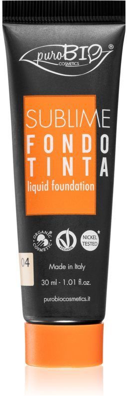 PuroBIO Sublime Foundation 04 – Medium Beige – Natuurlijke, Biologische Foundation (30 ml) - Nikkelvrij