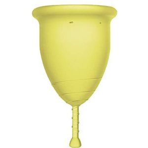 Rainbow Cup Menstruatiebeker, Made in Italy, van medische siliconen zonder latex en additieven, comfortabel, milieuvriendelijk, veilig, in meerdere varianten, kleur zonnestraal, maat 2