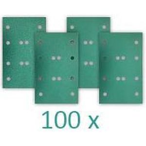 RUPES HQ400 Polyester Schuurstroken 80x130mm met 12 gaten P 180 - 100 stuks