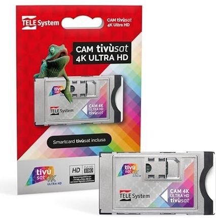Tele System - CAM Certified tivùsat - 4K Ultra HD - CAM-sleuf voor TV en Decoder - Smartcard Inbegrepen