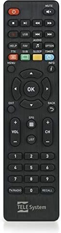TELE System - Fuba Afstandsbediening - Geschikt voor tivùsat TS9018HEVC en ODE718HEVC
