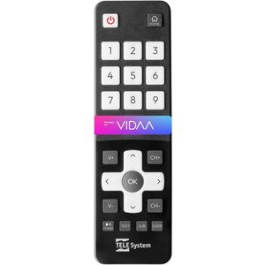 Telesystem Eenvoudige afstandsbediening voor tv (Apparaat-specifieke afstandsbediening, Infrarood), Afstandsbediening, Zwart