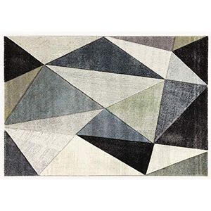 ABC tapijt, 133 x 190 cm, grijs/groen/beige