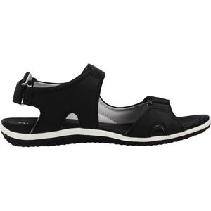 Geox - D Sandal Vega - Sandalen - Zwart - Leer