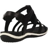 Geox - D Sandal Vega - Sandalen - Zwart - Leer