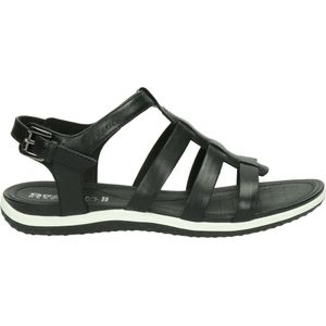 GEOX - VEGA - Sandalen - ZWART - Leer - Casual Dames
