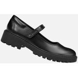 Geox - J Casey Girl P Ballerina - Roze - Leer - Riptape Sluiting