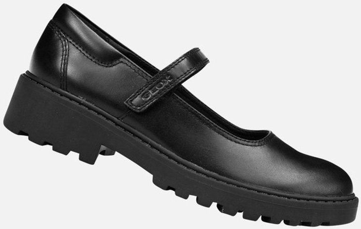 Geox - J Casey Girl P Ballerina - Roze - Leer - Riptape Sluiting