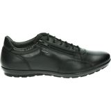 Geox - Veterschoenen - Zwart - Leer/Synthetisch - Vetersluiting/Ritssluiting
