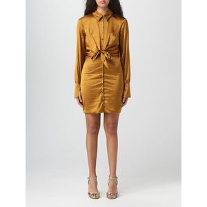Shirtjurken - Satin Shirt Dress - Bronze - Mini Jurk