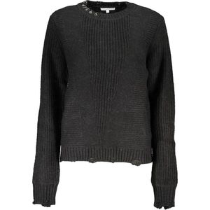 Patrizia Pepe - Elegante Trui - Zwart - Lange Mouwen - Ronde Hals met Logo