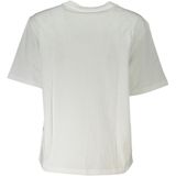 Patrizia Pepe - T-shirt - Wit - Elegant met Strass Details