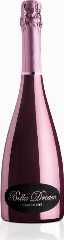 BELLA DREAM Pink - Alcoholvrije Rosé Prosecco - Alcoholvrije Rosé - Gouden/Roze Fles decoratie - Babyshower cadeau - 0.0 - Vegan - Moederdag Cadeau