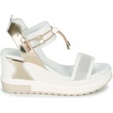 Nero Giardini 219045 Sandalen - Sleehak - Dames - Wit - Textiel
