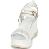 Nero Giardini 219045 Sandalen - Sleehak - Dames - Wit - Textiel