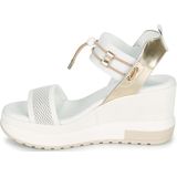 Nero Giardini 219045 Sandalen - Sleehak - Dames - Wit - Textiel