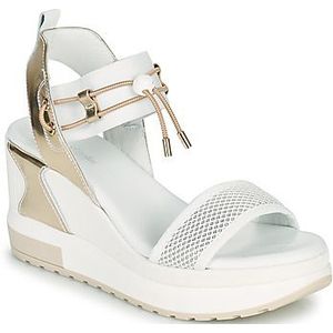 Nero Giardini 219045 Sandalen - Sleehak - Dames - Wit - Textiel