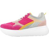 NeroGiardini - E306382D - Sneakers - Fuchsia - Suède en Canvas