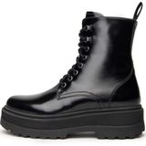 Nero Giardini - Leren Veterschoenen - Zwart - Dames - 5 cm Rubber Platformzool