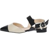 Nerogiardini - Pumps - Zwart - Leer - Verstelbare Riem - Gesp Sluiting