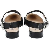 Nerogiardini - Pumps - Zwart - Leer - Verstelbare Riem - Gesp Sluiting