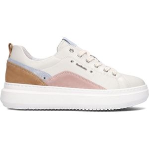 Nerogiardini, Schoenen, Dames, Beige, 38 EU, Suède, Beige Lage Sneakers met Suède