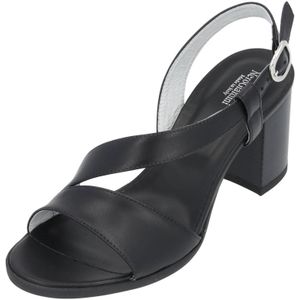Nerogiardini - Dames Sandalen - Zwart - Leren High Heel